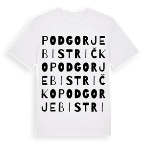 Podgorje Bistričko ordlek t-shirt – ekologisk bomull t-shirt från Pinshirt