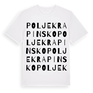 Polje Krapinsko ordlek t-shirt – ekologisk bomull t-shirt från Pinshirt
