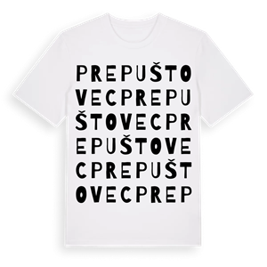 Prepuštovec ordlek t-shirt – ekologisk bomull t-shirt från Pinshirt