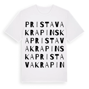Pristava Krapinska ordlek t-shirt – ekologisk bomull t-shirt från Pinshirt