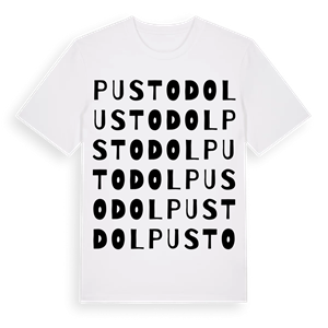 Pustodol ordlek t-shirt – ekologisk bomull t-shirt från Pinshirt