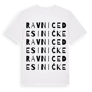 Ravnice Desinićke ordlek t-shirt – ekologisk bomull t-shirt från Pinshirt