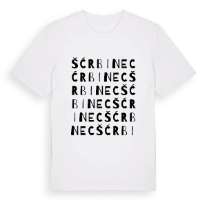 Šćrbinec ordlek t-shirt – ekologisk bomull t-shirt från Pinshirt