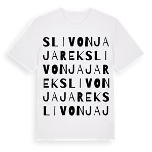Slivonja Jarek ordlek t-shirt – ekologisk bomull t-shirt från Pinshirt
