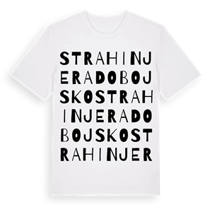 Strahinje Radobojsko ordlek t-shirt – ekologisk bomull t-shirt från Pinshirt