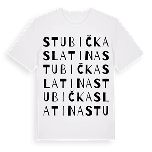 Stubička Slatina ordlek t-shirt – ekologisk bomull t-shirt från Pinshirt