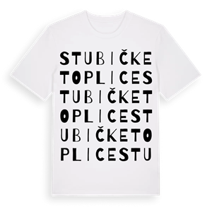 Stubičke Toplice ordlek t-shirt – ekologisk bomull t-shirt från Pinshirt
