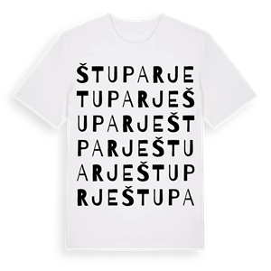 Štuparje ordlek t-shirt – ekologisk bomull t-shirt från Pinshirt