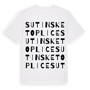 Sutinske Toplice ordlek t-shirt – ekologisk bomull t-shirt från Pinshirt