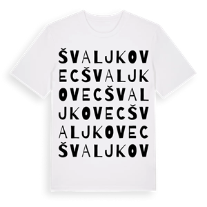 Švaljkovec ordlek t-shirt – ekologisk bomull t-shirt från Pinshirt