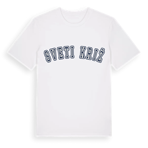 Sveti Križ college t-shirt – ekologisk bomull t-shirt från Pinshirt