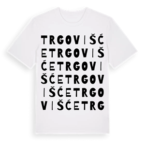 Trgovišće ordlek t-shirt – ekologisk bomull t-shirt från Pinshirt