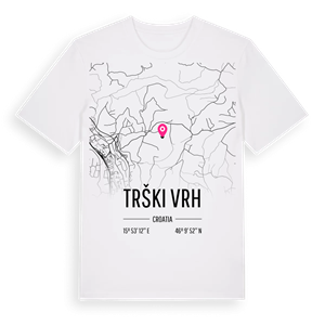 Trški Vrh karta t-shirt – ekologisk bomull t-shirt från Pinshirt