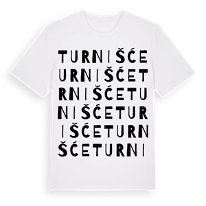 Turnišće ordlek t-shirt – ekologisk bomull t-shirt från Pinshirt