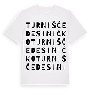 Turnišće Desinićko ordlek t-shirt – ekologisk bomull t-shirt från Pinshirt