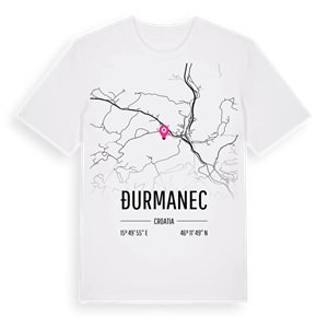 Đurmanec karta t-shirt – ekologisk bomull t-shirt från Pinshirt