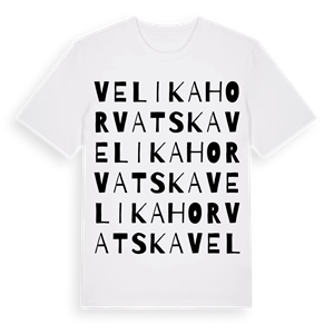 Velika Horvatska ordlek t-shirt – ekologisk bomull t-shirt från Pinshirt
