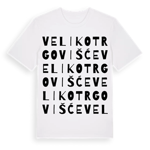 Veliko Trgovišće ordlek t-shirt – ekologisk bomull t-shirt från Pinshirt