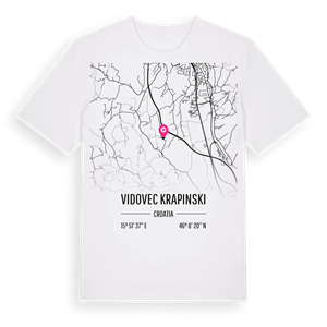 Vidovec Krapinski karta t-shirt – ekologisk bomull t-shirt från Pinshirt