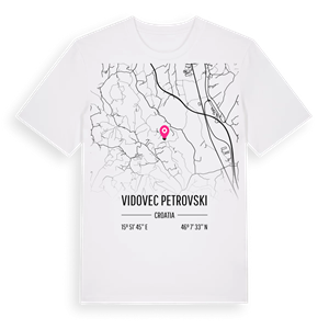 Vidovec Petrovski karta t-shirt – ekologisk bomull t-shirt från Pinshirt