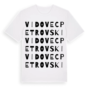 Vidovec Petrovski ordlek t-shirt – ekologisk bomull t-shirt från Pinshirt