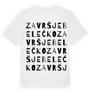 Završje Belečko ordlek t-shirt – ekologisk bomull t-shirt från Pinshirt