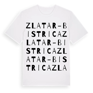 Zlatar-Bistrica ordlek t-shirt – ekologisk bomull t-shirt från Pinshirt