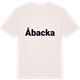Vintage White t-shirt med Åbacka fetstil t-shirt