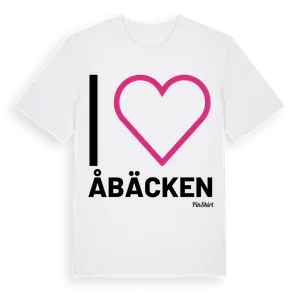 Jag älskar Åbäcken t-shirt stort tryck – ekologisk bomull t-shirt från Pinshirt
