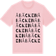 Pink Cotton t-shirt med Åbäcken ordlek t-shirt