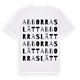 White t-shirt med Abborraslätt ordlek t-shirt