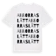 White t-shirt med Abborraslätt ordlek t-shirt