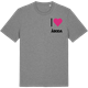 Mid Heather Gray t-shirt med Jag älskar Åboda t-shirt litet tryck