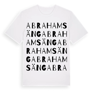 Abrahamsäng ordlek t-shirt – ekologisk bomull t-shirt från Pinshirt
