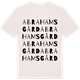 Vintage White t-shirt med Abrahamsgård ordlek t-shirt