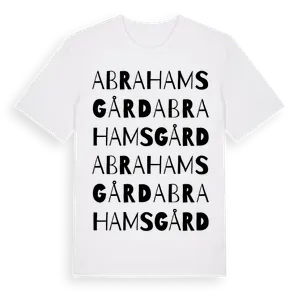 Abrahamsgård ordlek t-shirt – ekologisk bomull t-shirt från Pinshirt
