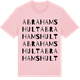 Pink Cotton t-shirt med Abrahamshult ordlek t-shirt