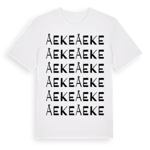 Åeke ordlek t-shirt – ekologisk bomull t-shirt från Pinshirt