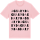 Pink Cotton t-shirt med Agnaryd ordlek t-shirt