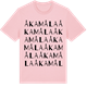 Pink Cotton t-shirt med Åkamåla ordlek t-shirt