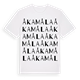 White t-shirt med Åkamåla ordlek t-shirt