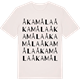 Vintage White t-shirt med Åkamåla ordlek t-shirt