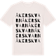 Vintage White t-shirt med Åkerskvarn ordlek t-shirt