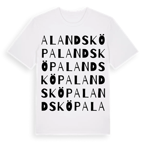 Alandsköp ordlek t-shirt – ekologisk bomull t-shirt från Pinshirt