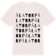Vintage White t-shirt med Ålatorp ordlek t-shirt