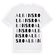 White t-shirt med Albinsro ordlek t-shirt