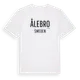 White t-shirt med Ålebro i Sverige t-shirt