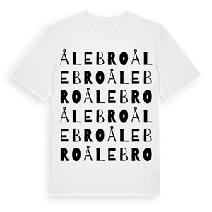 Ålebro ordlek t-shirt – ekologisk bomull t-shirt från Pinshirt