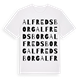 White t-shirt med Alfredsborg ordlek t-shirt
