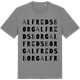 Mid Heather Gray t-shirt med Alfredsborg ordlek t-shirt
